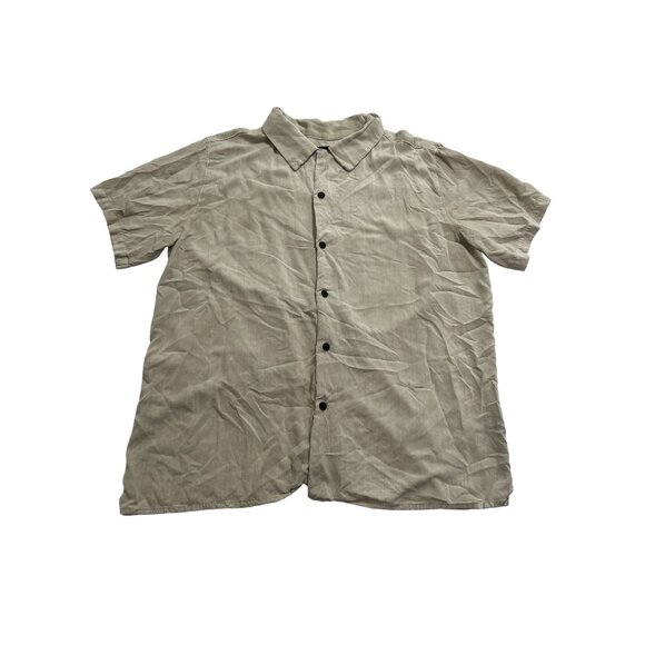 The People Vs Button Front Shirt in Tan - Picture 1 of 3